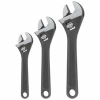 PROTO Adjustable Wrench Set: Alloy Steel, Black Oxide, 1 1/2 in_1 3/16 in_1 13/32 in Jaw Capacity (MPN J795SA). Key specifications — attr309359: Black Oxide; attr309363: 8 in to 12 in; attr324924: PROTO; attr309365: Tool Roll; attr309358: Alloy Steel.