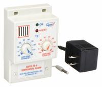 SUPCO Temperature Alarm: -10°F to 80°F, ±5°F, 6 ft Cable Lg, Plug-In, External Holes (MPN TA-6). Key specifications — Mounting Type: External Holes; Probe Type: Temperature; Accuracy: ±5°F; Brand: SUPCO; Temperature Units: Fahrenheit.