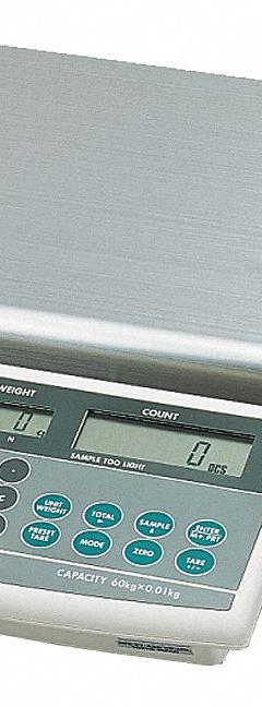 A&D WEIGHING Industrial Bench Scale: 15 in x 11 3/4 in, Not IP Rated, Integrated, HD-Series (MPN HD-60KA). Key specifications — Connection Ports: RS-232C; Readability: 0.02 lb/0.01 kg; Brand: A&D WEIGHING; Weighing Surface Material: Stainless Steel.