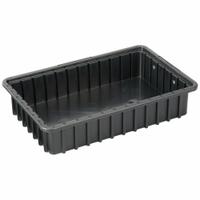 LEWISBINS Divider Box: 0.2 cu ft, 16 1/2 in x 10 7/8 in x 3 1/2 in, Lid Not Included, Plastic (MPN DC2035-XL). Key specifications — Includes Dividers: Dividers Not Included; Includes Lid: Lid Not Included; Material: Plastic; Color: Black; Brand: LEWISBINS.
