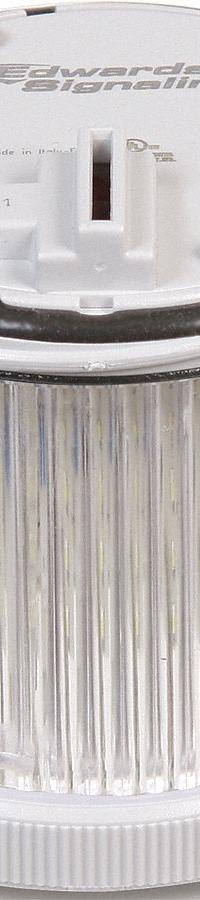 EDWARDS SIGNALING Tower Light Module: Flashing/Steady, 120V AC, White, 70 mm Overall Dia, 200 Class (MPN 270LEDMW120A). Key specifications — Brand: EDWARDS SIGNALING; Compatible with Series: 200 Class; Lens Color: White; Operating Voltage: 120V AC; Manufacturer Part Number: 270LEDMW120A.