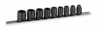 PROTO Impact Socket Set: 3/8 in Drive Size, Small Set (0-50 pieces) Set Size, 9 Pieces, (9) 6-Point (MPN J72102). Key specifications — attr1204251: PROTO; attr1215453: 3/8 in; attr1215454: 1/4 in to 3/4 in.