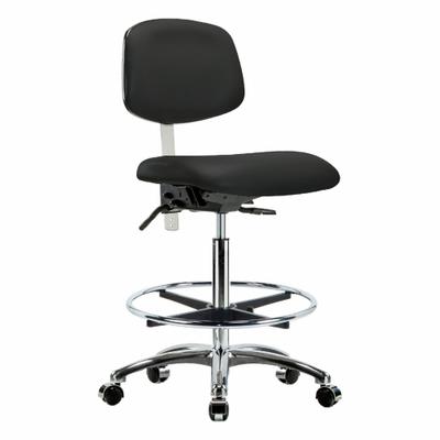 APPROVED VENDOR Cleanroom Task Chair: Vinyl, Armless, Ht Range 26 1/4 in to 36 in, 18 1/2 in Seat Wd - Vinyl Cleanroom Chairs
