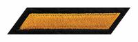 HEROS PRIDE Embroidered Patch: Hashmark, 2 in x 3/8 in, Black/Gold, Felt/Plastic, Sew-On (MPN 5372). Key specifications — attr1074238: Sew-On; attr188498: 2 in x 3/8 in; attr188499: Gold; attr188500: Plastic; attr188503: Hashmark; attr193746: HEROS PRIDE.