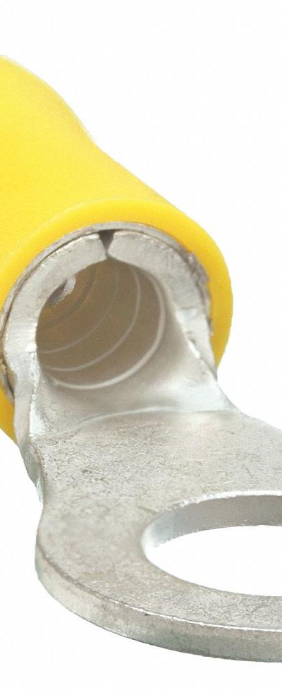 GRAINGER Ring Terminal: Yellow - Insulated Ring Terminals