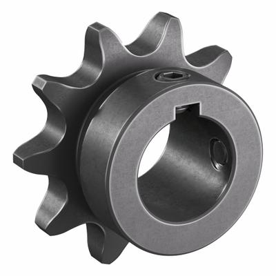 TSUBAKI Single Strand Sprocket: 41, For 1/2 in Chain Pitch, 3/4 in Bore Dia, 10 Teeth - Size 41 Fixed-Bore Roller Chain Sprockets