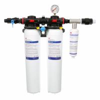 3M Water Filter System: 5 micron, 10 gpm, NPT, 24 in Overall Ht, 108,000 gal, 3 Filters Included (MPN DP295-CLX; 05624206). Key specifications — Brand: 3M; Reduces: Particulates; Filter Media: Prefilter Wrap.