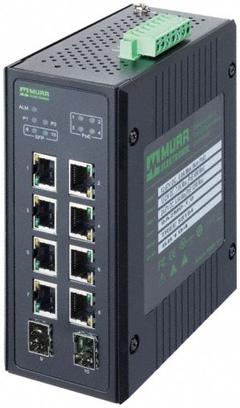 MURRELEKTRONIK Ethernet switch: Unmanaged, DIN Rail, 10 Ports, RJ45/SCRJ, 1000 mbps/Ethernet/Gigabit (MPN 58194). Key specifications — Port Type: RJ45; Manufacturer Part Number: 58194; Brand: MURRELEKTRONIK; Features: Auto-Negotiation; IP Rating: IP20; Product Type: Ethernet Switch; Maximum Input Voltage: 57V DC; Mounting Location: DIN Rail.