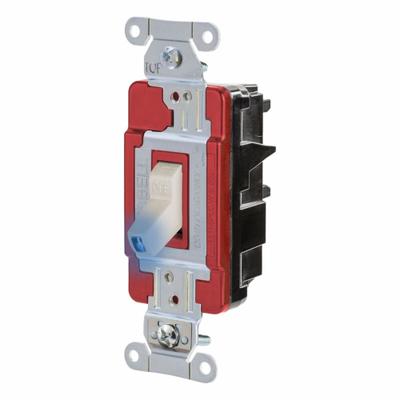 HUBBELL Wall Switch: Toggle Switch, Single Pole, Maintained, Light Almond, 120/277V AC - Toggle Wall Switches