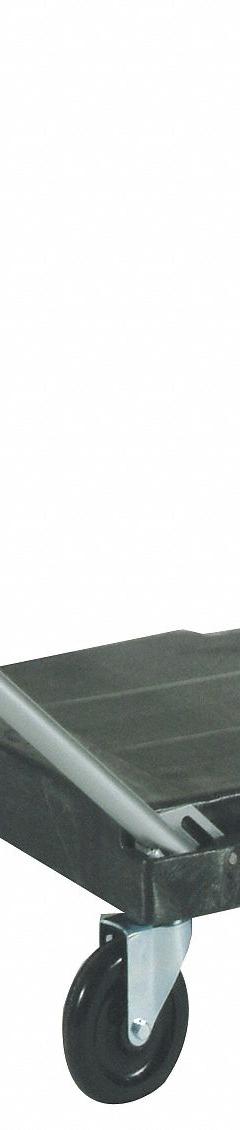 RUBBERMAID COMMERCIAL PRODUCTS General Purpose Dolly: 500 lb, 33 in L x 21 in W x 7 in H Deck, Black (MPN FG440100BLA). Key specifications — Brand: RUBBERMAID COMMERCIAL PRODUCTS; Deck Color: Black; Caster/Wheel Configuration: (2) Swivel; With Reinforcing Cross Brace: No; With Tow Eye: No.