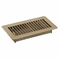 Floor Register: Floor, 5 1/2 in H, 9 1/2 in W, Louvered, Powder Coated, Brown, Steel Grille, One-Way (MPN 4MJE2). Key specifications — Adjustable Blades: No; Brand: APPROVED VENDOR; Airflow Directions: One-Way; Grille Color: Brown.