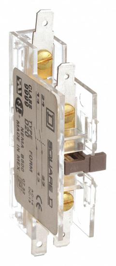 SQUARE D Auxiliary Contact: 2NO, 5 A Max Current (AC) (MPN 9999D20). Key specifications — Brand: SQUARE D.