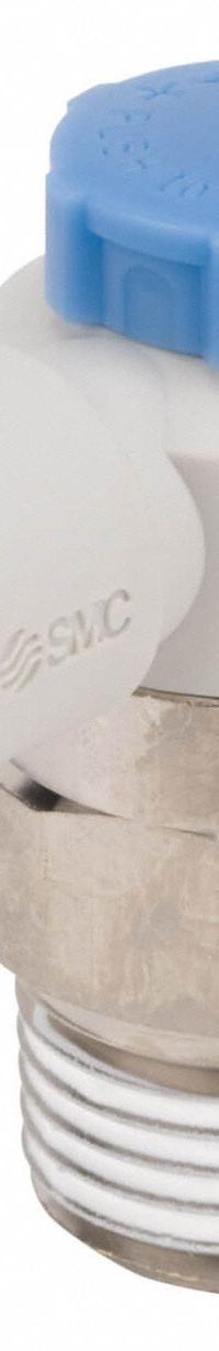 SMC Speed Control Valve: Elbow Fitting, Knob, 1/2 in Valve Body Size, 12 mm Tube, Meter In (MPN AS4211F-04-12SA). Key specifications — attr947203: Brass/PBT; attr947205: SMC.