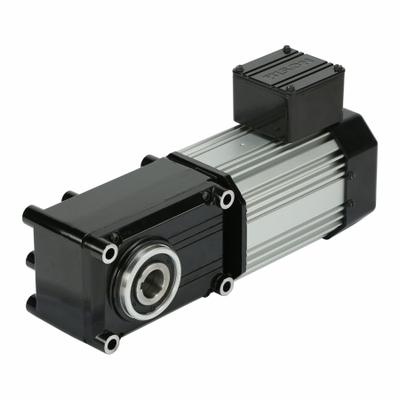 BISON AC Gearmotor: Right Angle, Single Output Shaft, Round, PSC, TEFC, 13 RPM - Hollow Shaft Right Angle AC Gearmotors