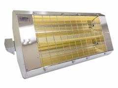 FOSTORIA Infrared Quartz Electric Heater: 5000 W Watt Output, 480V AC, 1 Phase, Hardwired, Silver (MPN P-90-342-THSS). Key specifications — Wattage Output: 5000 W; Voltage: 480V AC; Brand: FOSTORIA; Electrical Connection: Hardwired; Element Type: Quartz Lamp; Housing Color: Silver; Housing Material: Stainless Steel; Overall Dimensions - L x W x D: 33 in x 15 in x 11 in.