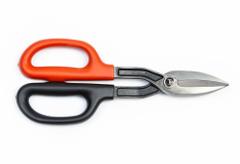 CRESCENT WISS Straight Pattern Tinner Snips 10": Straight, 10 1/4 in Overall Lg, 2 in Cutting Lg (MPN WDF10S). Key specifications — attr308531: Plastic; attr308530: Steel; Drop-Forged; attr308532: Steel; attr308533: No; attr308535: Vinyl; attr308541: 24 ga; attr308546: Straight.