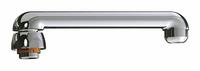 CHICAGO FAUCETS Spout: Spout, Straight, Swivel Spout, Brass, Polished Chrome, Laminar, UNEF (MPN S6E1JKABCP). Key specifications — Includes: Mounting Hardware; Product Type: Spout; Spout Style: Swivel; Body Material: Brass; Color/Finish: Polished Chrome; Brand: CHICAGO FAUCETS.