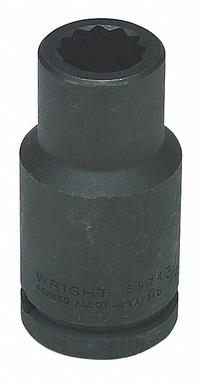 WRIGHT TOOL Impact Socket: 3/4 in Drive Size, SAE, 1 1/2 in Socket Size, 12-Point, Deep, Black Oxide (MPN 6998). Key specifications — attr1215501: WRIGHT TOOL; attr1215515: Black Oxide; attr1215518: 1-1/2 in.