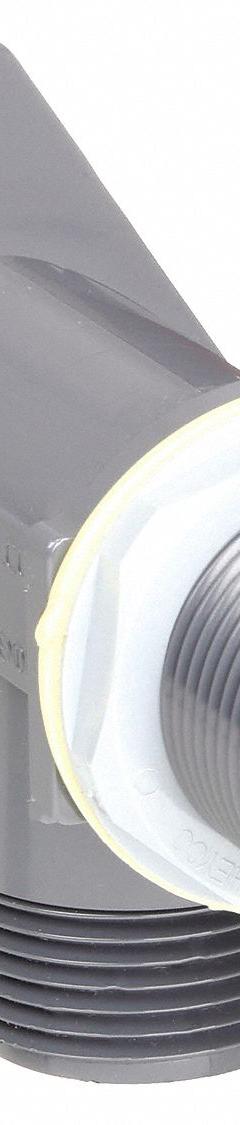 KERICK Float Valve: For Water Media, Angle Valve Body, Float Valve Body, Bulkhead, PVC, 1 in MNPT (MPN PT100SS). Key specifications — Mounting: Bulkhead; Standards: Standard 169; Arm Adjustability: Adjustable; Connection Gender - Side 1: Male; Connection Gender - Side 2: Male; Brand: KERICK; Connection Type - Side 1: NPT; Connection Type - Side 2: NPT.