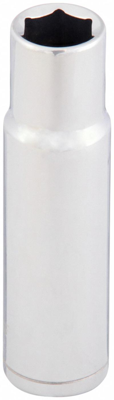 WESTWARD Socket: Metric, 1/2 in Drive Size, 17 mm Socket Size, 6-Point, Deep, Chrome - 1/2" Drive Hand Sockets