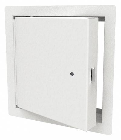BABCOCK-DAVIS Access Door: 10 in Ht, 10 in Wd, Piano Hinge, Exposed Flange, Steel - Locking Access Doors