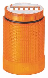 WERMA Tower Light Module: Flashing/Steady, 24V AC/24V DC, Yellow, 40 mm Overall Dia, KombiSIGN 40 (MPN 63431075). Key specifications — Brand: WERMA; Compatible with Series: KombiSIGN 40; Lens Color: Yellow; Operating Voltage: 24V DC; Manufacturer Part Number: 63431075.