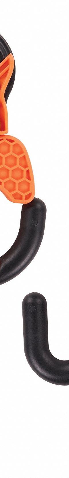 ERGODYNE Bucket Hook: 2 in W x 2 3/4 in H x 8 1/2 in L, Black/Orange, Plastic (MPN 3178-2IN-2). Key specifications — attr1118525: ERGODYNE; attr1118517: Vibrant Orange Lock; attr1125037: Orange; attr1125045: Apron Hook; attr1125041: Plastic.