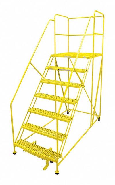 COTTERMAN Work Platform: 5.8 ft Platform Ht - Max, 36 in x 60 in, Steel - Manual-Lock Rolling Single-Access Platforms