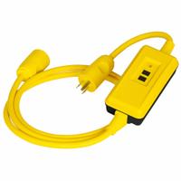 HUBBELL WIRING DEVICE-KELLEMS GFCI: Manual Reset, 6 ft Lg, 14/3, 5-15P Plug, 15 A Current, 120V AC (MPN GFPST6C15M). Key specifications — NEMA Plug Configuration: 5-15P; NEMA Receptacle Configuration: 15-15R; Brand: HUBBELL WIRING DEVICE-KELLEMS; Voltage: 120V AC.