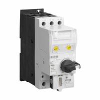EATON Manual Motor Protector: Non-Reversing, 3 Poles, 65 A, Electronic Protection, Selector Switch (MPN XTPE065DCS). Key specifications — Maximum Voltage Rating: 600V AC; Brand: EATON; Thermal Units Required: None (Not Applicable to Electronic Overloads); Frame Size (Width): 55mm (D Frame).
