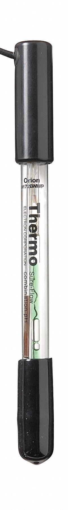 THERMO SCIENTIFIC Electrode: 9172BNWP, pH, 0 to 14 pH, Std, 1 m Cable Lg, BNC, Double/Sure-Flow. Key specifications — Manufacturer Part Number: 9172BNWP; Product Type: Electrode; Junction: Double; Connection Type: BNC; Test Parameters: pH; Tip Shape: Standard; Material: Glass; Range: 0 to 14 pH.