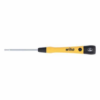 WIHA Nut Driver: Straight, Metric, Precision Nut Driver, 1.5 mm Hex Size, 60 mm Overall Lg - ESD-Safe Precision Nut Drivers