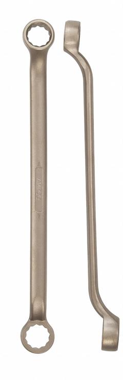AMPCO Box End Wrench: Natural, 3/8 in_7/16 in Head Size, 7 3/4 in Overall Lg, Offset (MPN W-3110). Key specifications — attr309427: Natural; attr309429: No; attr324926: AMPCO.