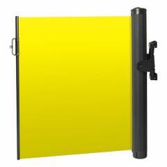 MODUS Mounted Barrier: Fixed Mount, 11 1/2 ft Belt Lg, No Pattern, Yellow, No Legend (MPN ZP+EMB-Y-PTL). Key specifications — Frame Color: Black; Brand: MODUS; Belt Color: Yellow.