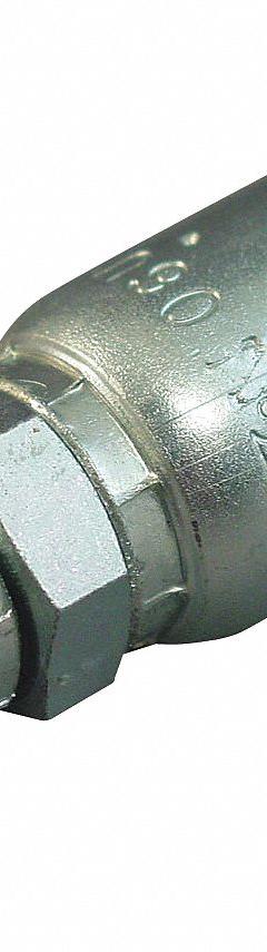 KURT Hydraulic Crimp Fitting: Carbon Steel, Straight, -16 For Hose Dash Size, Female x Male (MPN FJX-16-20). Key specifications — Fitting Gender: Female x Male; Fitting Connection Type: JIC x Hose End; Thread Size: 1-5/8"-12; For Hose Dash Size: -16; Brand: KURT.