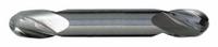 CLEVELAND Ball End Mill: Carbide, TiAlN Coated, Double End, 4 Flute, 9/32" Mill Dia, 11/16" LOC (MPN C80312)