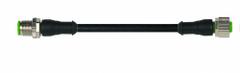 Cordset: M12 Male Straight X M12 Female Straight, 4 Pins, Black, PUR, 10 m Cable Lg (MPN 7000-40021-6341000). Key specifications — Cable Jacket Color: Black; End 1 Gender: Male; End 1 Mounting Orientation: Straight; End 2 Gender: Female; End 2 Mounting Orientation: Straight; End 2 Connection Type: M12; IP Rating: IP67; Brand: MURRELEKTRONIK.