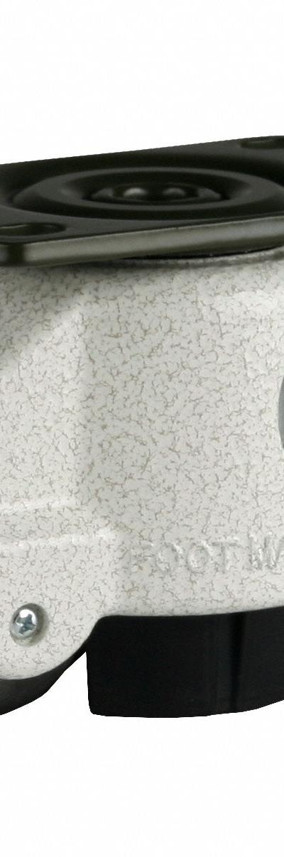 FOOT MASTER Plate Caster: Nylon Tread - General Purpose Leveling Plate Casters
