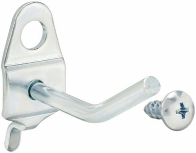 APPROVED VENDOR Single Rod Pegboard Hook: 1/4 in Peg Hole, For 1 in Pegboard Hole Spacing - Hooks for Round-Hole Pegboard