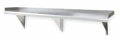 EAGLE GROUP Wall Shelf: 60 in x 15 in x 13 in, 150 lb Load Capacity, Aluminum - Stainless Steel Solid Wall-Mount Shelving