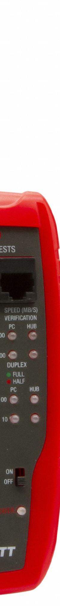 TRIPLETT Cable Tester: Base Model, TVR10G, Network, CAT3/CAT4/CAT5/CAT5e/CAT6/CAT6A/Twisted Pr, RJ45. Key specifications — Manufacturer Part Number: TVR10G; Alert Type: Light; Compatible Cable Type: Twisted Pair; Data Safe Monitor: Yes; Display Screen Type: LED; IP Rating: Not Rated; Includes: Carrying Case; Product Type: Cable Network Tester.