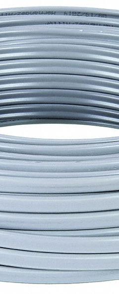 ROMEX Underground Feeder Cable: UF-B, 14 AWG, 2 Conductors, Black/White, 250 ft Overall Lg, Gray (MPN 13054255). Key specifications — Grounding Conductor Insulation Color: Bare; Grounding Conductor Insulation Material: Uninsulated; Grounding Conductor Size: 14 AWG; Standards: UL 493; Manufacturer Part Number: 13054255; Brand: ROMEX; Grounding Conductor Material: Copper; Includes Grounding Conductor: Yes.