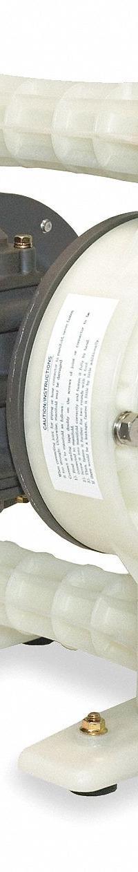DAYTON Double Diaphragm Pump: Polypropylene Body, 1 in, NPT Connection, 35 gpm, 231 ft Max. Head (MPN 6PY41). Key specifications — Brand: DAYTON; Seat Material: PP; Check Valve Material: PTFE.