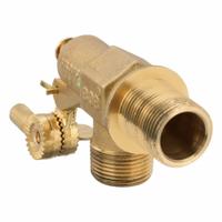 BOB Float Valve: For Water Media, Angle Valve Body, Float Valve Body, Bulkhead, Brass, 3/4 in MNPT (MPN R700-3/4). Key specifications — Mounting: Bulkhead; Arm Adjustability: Adjustable; Connection Gender - Side 1: Male; Connection Gender - Side 2: Male; Brand: BOB; Connection Type - Side 1: NPT; Connection Type - Side 2: NPT; Flow Rate: 21 gpm @ 35 psi.