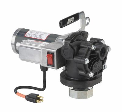GPI Electric Drum Pump: Pump Only, 1/4 hp HP, 115 V AC, 8 gpm, 450 cps Max. Viscosity - Gear Drum Pumps