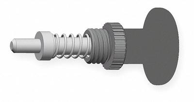 INNOVATIVE COMPONENTS Weld Mount Retractable Spring Plunger: Pull Knob, 0.375 in Plunger Wd - Nonlocking Pull-Knob Weld-Mount Indexing Plungers