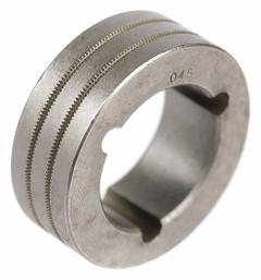 TWECO Bottom Feed Drive Roll: 0.045 in, V-Knurl, For ESAB Fabricator 252i Series (MPN 170924-010). Key specifications — For Wire Type: Flux-Cored; Brand: TWECO; Manufacturer Part Number: 170924-010; For Welder Series: Fabricator 252i.