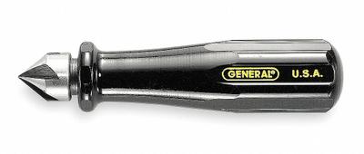 GENERAL Reamer/Countersink: Copper/Iron Pipe/Plastic/Sheet Metal, 3/4 in Max Pipe Size - Screwdriver-Style Tubing & Conduit Reamers