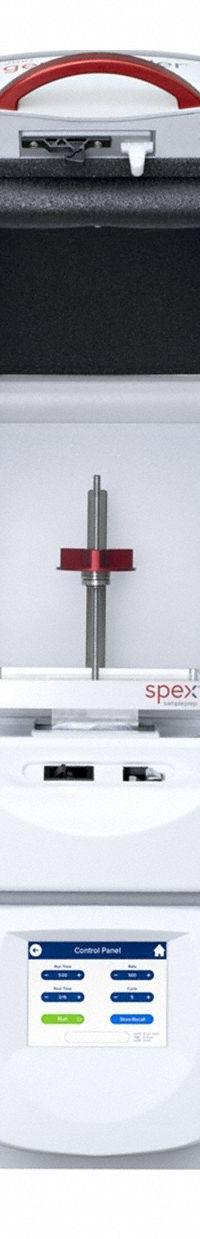 SPEX SAMPLEPREP Homogenizer: Benchtop, 0.5 hp Horsepower, 50 mL Working Volume - Max, Std Plug (MPN 2010-115). Key specifications — Brand: SPEX SAMPLEPREP; Mounting Type: Benchtop; Includes: Double-Locking Lid.