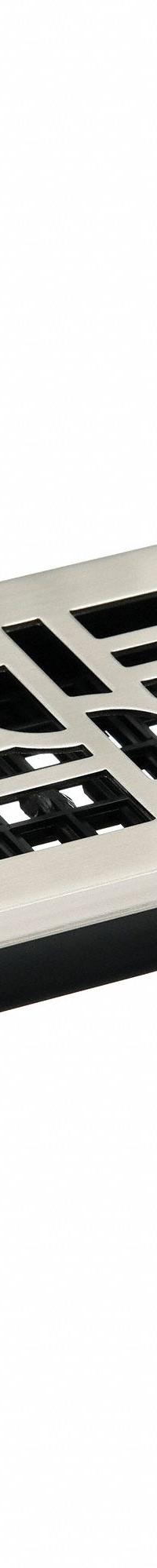 Floor Register: Floor, 11 1/2 in H, 5 1/2 in W, Decorative, Brushed, Nickel, Steel Grille, One-Way (MPN ADH410-NKL). Key specifications — Adjustable Blades: No; Brand: DECOR GRATES; Airflow Directions: One-Way; Grille Color: Nickel.